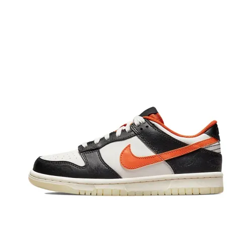 Nike Dunk PRM 'Хэллоуин' Slip-resistant Low Top Детские Скейтбординги Черный Оранжевый