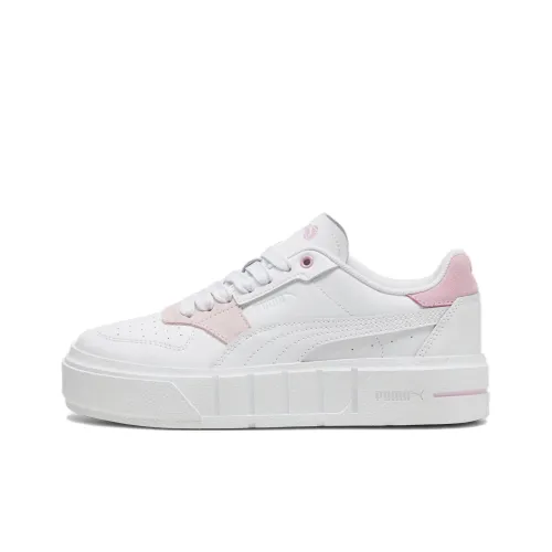 PUMA Cali Series Court Match Low Топ Детские Скейтбординги Белый Розовый Подростки