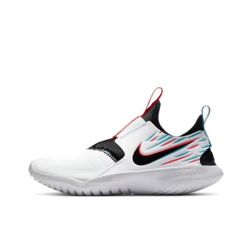Nike Flex Runner Противоскользящий Амортизация Устойчивый к истиранию Дышащий Низкий Верх Детская Беговая Обувь Белый Красный Синий