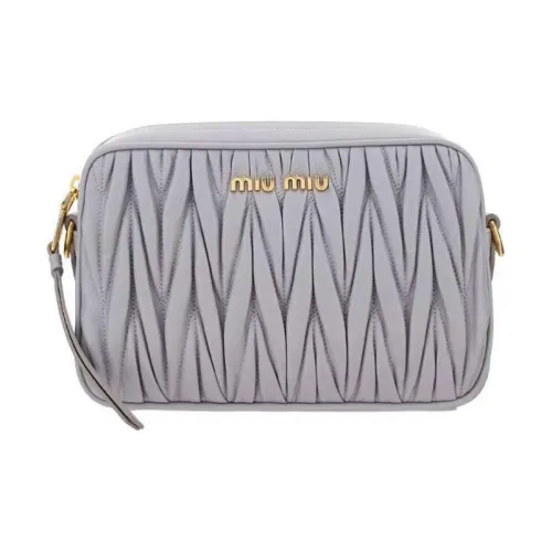 MIU MIU Напповая кожа сумка через плечо женская серая