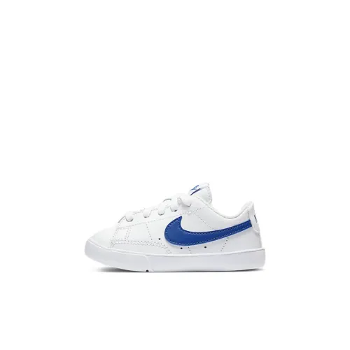nike Blazer Slip-resistant Abrasion-resistant Низкий топ Обувь для малышей Белый Синий Infant Wa Toddler