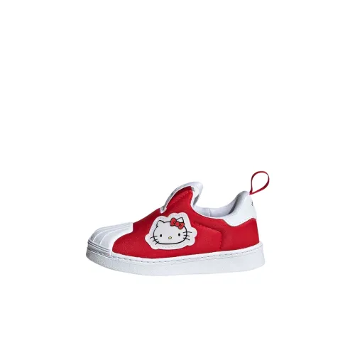 Hello Kitty x Adidas Originals SUPERSTAR 360 Low Топ Скейтборд Кроссовки Красный Белый Для малышей и детей дошкольного возраста
