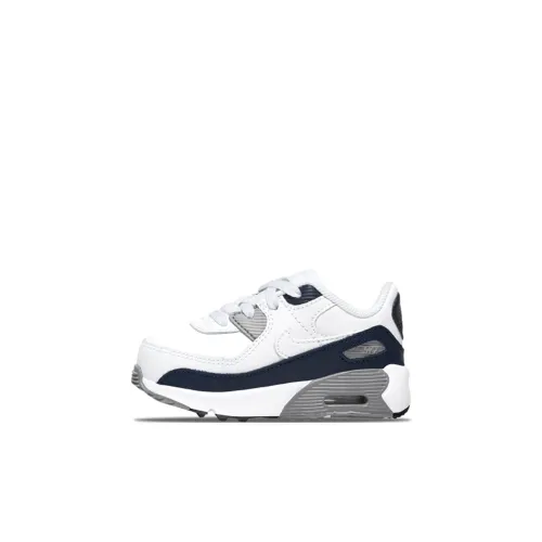 Nike Air Max 90 Low Топ Обувь для малышей Белый синий серый Infant And Toddler