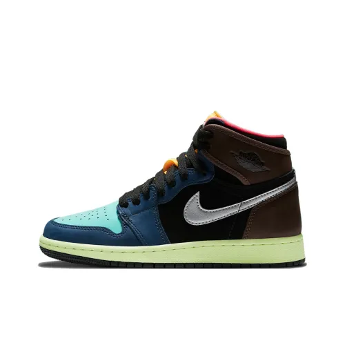 Jordan Air Jordan 1 Детские баскетбольные кроссовки High Топ Унисекс