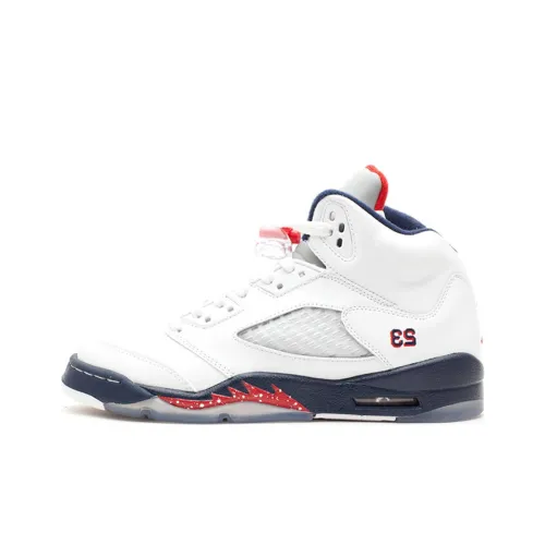 Jordan Air Jordan 5 Retro Olympic INDEPENDENCE Day High Top Vintage Баскетбольные Кроссовки White 2011 Teenagers