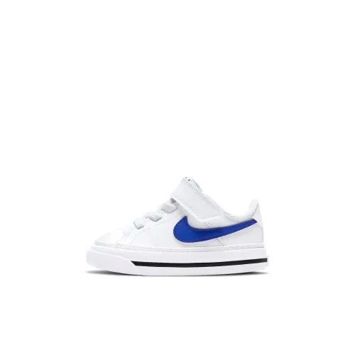 Nike Court Legacy Slip Resistant Abrasion Resistant Низкий Топ Обувь для малышей Белый Синий Черный Infant и Toddler