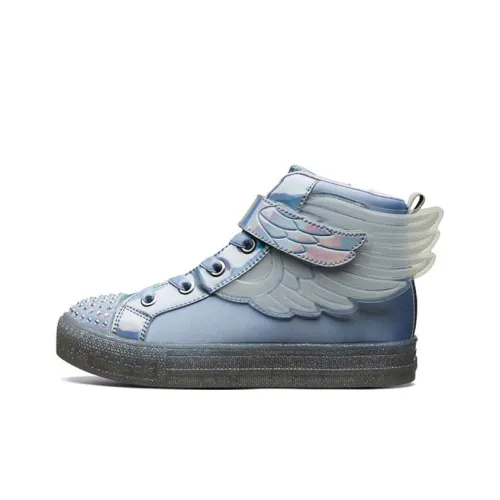 Skechers Shuffle Brights High Топ Детские Скейтбординги Синий-Фиолетовый Подростки