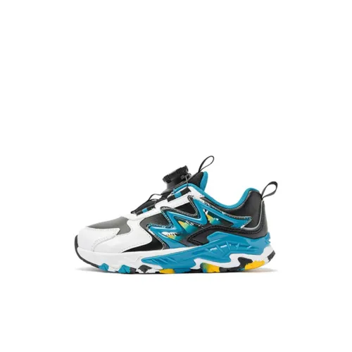 QIAODAN Slip-resistant Abrasion-resistant Low Top Детская беговая обувь Белый Синий Детская