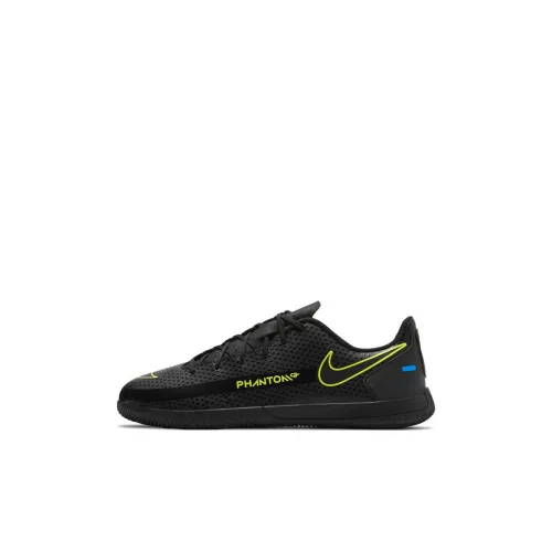 Nike Phantom GT Jr Club Slip-Resistant Cushioning Abrasion-Resistant Низкие Детские Футбольные Бутсы Черные Зеленые