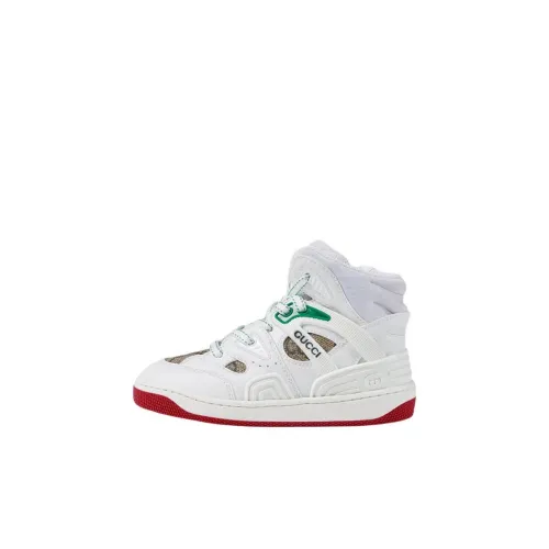 GUCCI Basket Slip Resistant Anti KICK Высокий Топ Обувь для малышей Белый Infant And Toddler