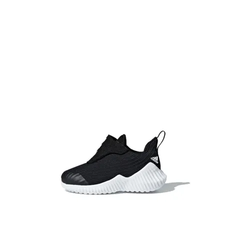 Adidas Fortarun AC I Устойчивая к истиранию Низкая Обувь для малышей Черный Белый Для младенцев и малышей