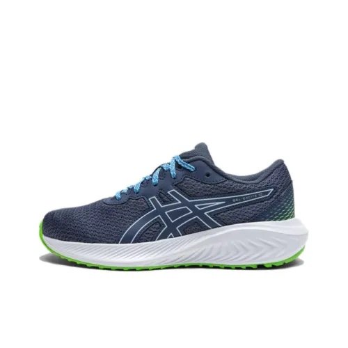 Asics Гель Excite 10 Детские Беговые Кроссовки Низкий Верх Синий Школьный