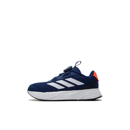 Adidas Duramo Sl BOA K Устойчивый к истиранию Низкий Топ KIDS Lifestyle Shoes Белый Синий Детский