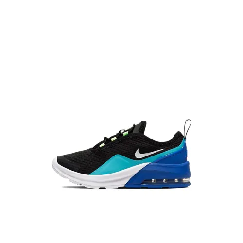 Nike Air Max Motion 2 Амортизация Износостойкие Беговые кроссовки Чёрно-синие для детей 3-7 лет