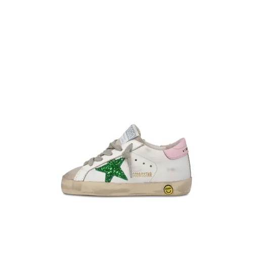 Golden Goose Супер Звезда Низкий Топ Обувь для малышей Белый Зеленый Infant и Toddler