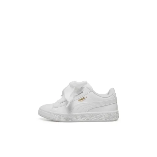 PUMA Basket Heart Low Топ Обувь для малышей Белый Infant And Toddler