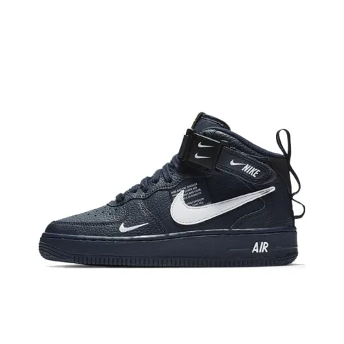 Nike Air FORCE 1 Obsidian Tour Желтый Белый MID Топ Детские Скейтбординги Obsidian Подростки