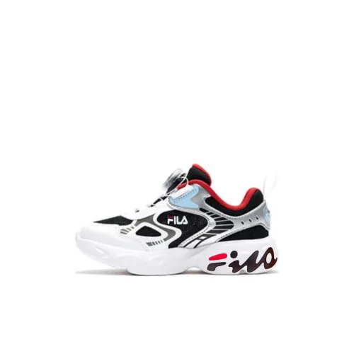 FILA KIDS Palette Дышащий Низкий Топ KIDS Lifestyle Shoes Черный Белый Детский возраст 3-7 лет