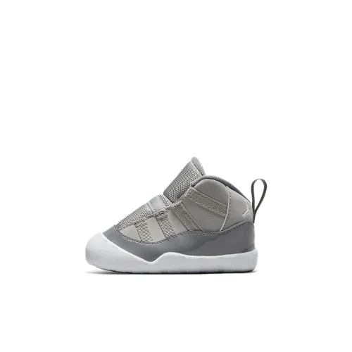 Jordan Air Jordan 11 Crib BOOTIE Амортизация Устойчивость к истиранию Дышащий MID Топ Обувь для малышей Gray Infant And Toddler