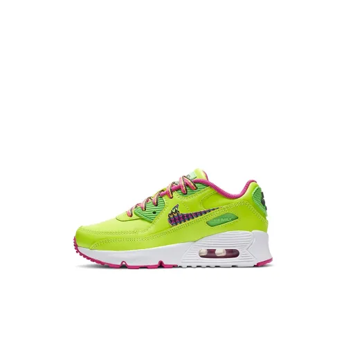 Nike Air Max 90 Kids Lifestyle Shoes Зеленый розовый для детей от 3 до 7 лет