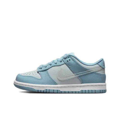nike Dunk Slip-resistant Abrasion-resistant Low Top Детские Скейтбординги Синий Серый
