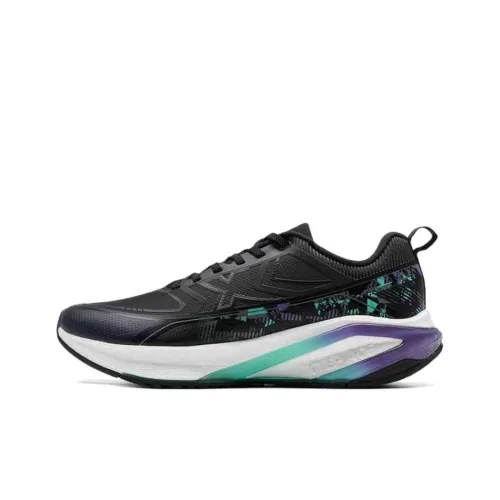 XTEP Starburst 2 Slip-resistant Abrasion-resistant Low Top Casual Running Shoes Men's Black Blue Purple
