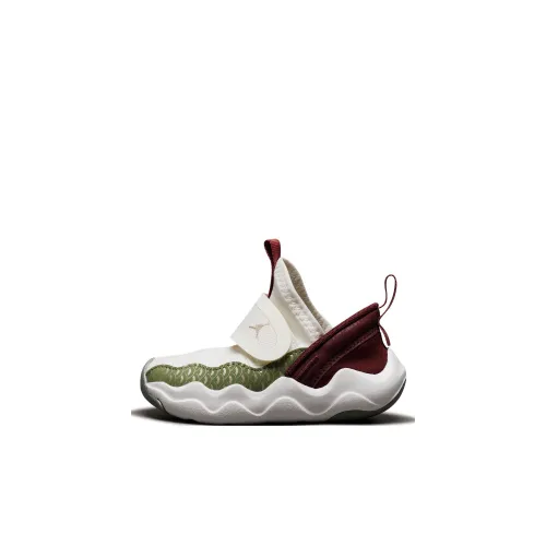 Джордан Амортизация Износостойкие Низкие Топ Обувь для малышей Белый Красный Зеленый Младенец и Малыш