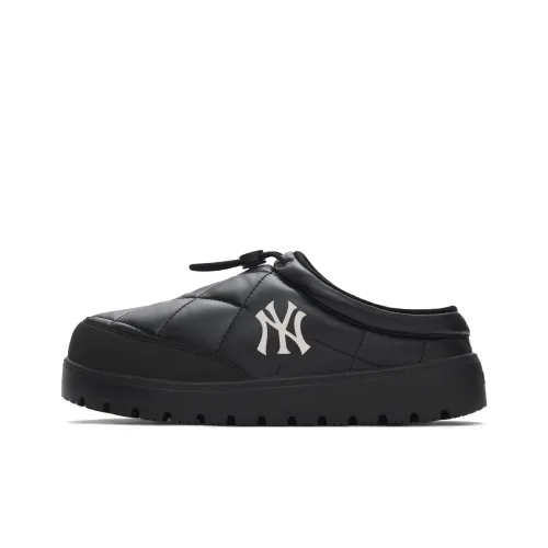 Mlb Base Logo Нью-Йорк Янкис Устойчивый к истиранию Резистентный к нижнему краю Винтажный ромбовый узор Тисненый хлопок Мюли Унисекс Черный