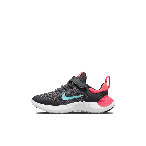 nike Free RN Low Топ Детские беговые кроссовки Черно-серый Розовый Переработанный материал для детей 3-7 лет