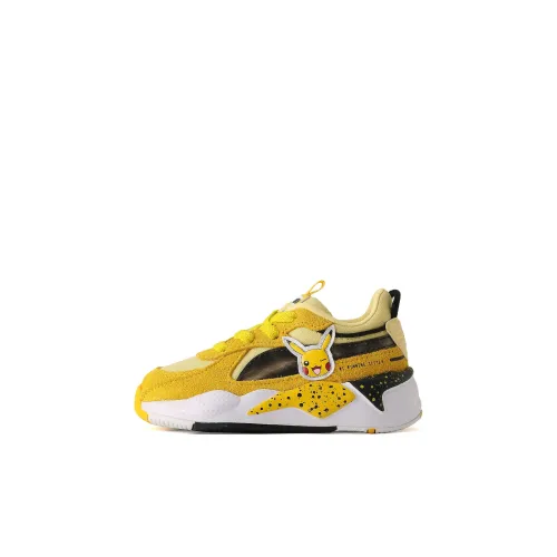 Pokémon X PUMA RS X 'Пикачу' Низкий Топ Спортивная Повседневная Обувь Желтый Белый Для Малышей и Детей