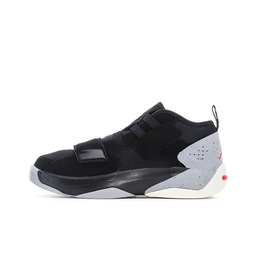 Джордан Zion 2 Противоскользящие Амортизация Устойчивые к износу MID Топ Детские Баскетбольные кроссовки Синий Черный