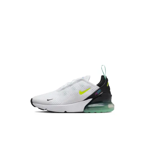 Nike Air Max 270 Kids Lifestyle Shoes Белый зеленый черный для детей от 3 до 7 лет
