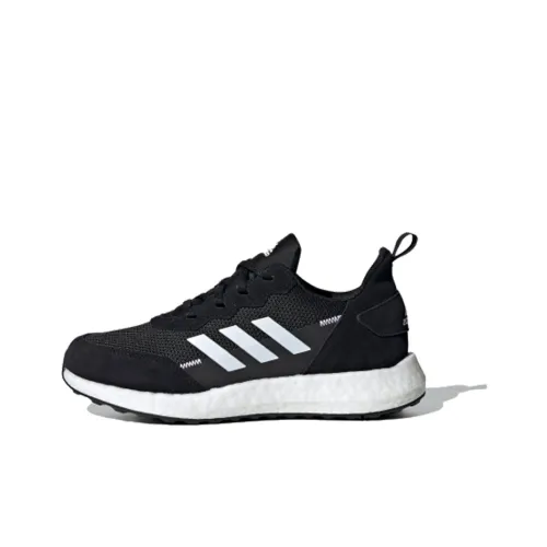 Adidas Rapida Lux S L J Противоскользящий Низкий Топ Детские Беговые Кроссовки Черный Белый Подростки