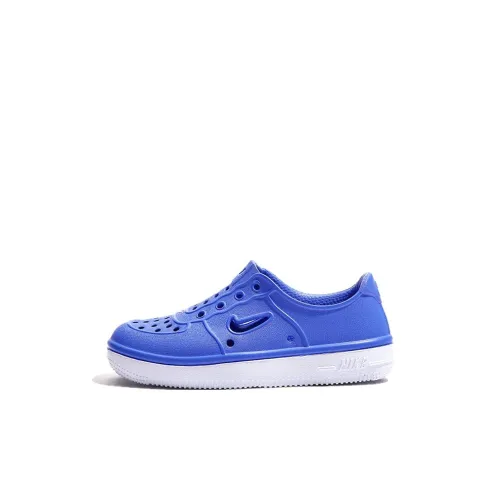 Nike Air FORCE 1 Low Топ Детские Скейтбординги Сине-белый для детей 3-7 лет