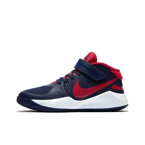 nike Team Hustle D 9 FlyEase MID Топ Детские Баскетбольные кроссовки Темно-синий Подростки