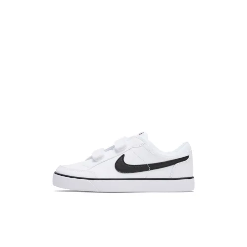 Nike Capri 3 LTR Устойчивые к истиранию амортизаторы Низкие Кроссовки для скейтбординга Белый Черный Для детей 3-7 лет