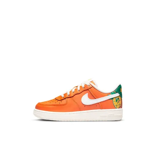 Nike Air FORCE 1 LV8 Low Топ Кроссовки для скейтбординга Лавовый оранжевый Дети 3-7 лет
