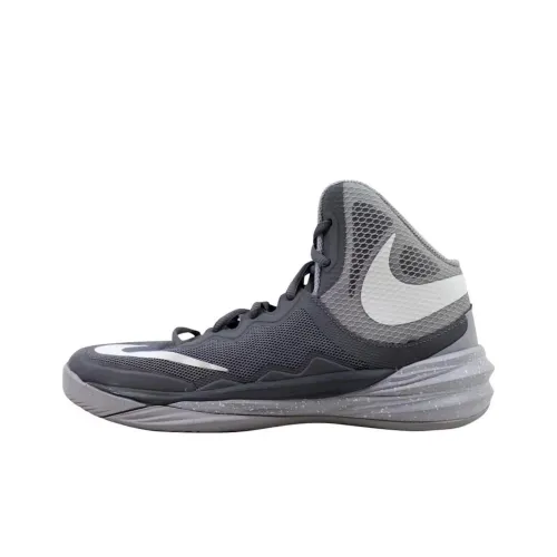nike Prime Hype DF 2 Slip Resistant And Дышащий Высокий Топ Детские Баскетбольные Кроссовки Серый Подростки