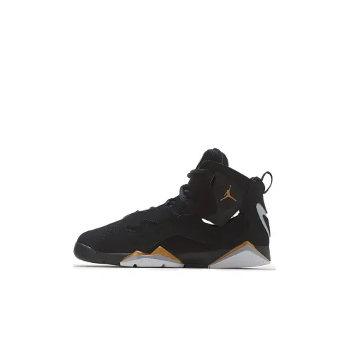 Джордан True Flight MID Топ Баскетбольные кроссовки Черный золотой Дети Возраст 3-7 лет