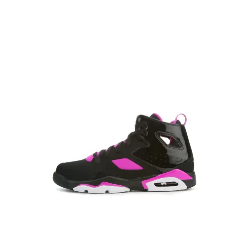 Jordan Flight Club 91 High Топ Винтажные Баскетбольные Кроссовки GS Черный Фиолетовый