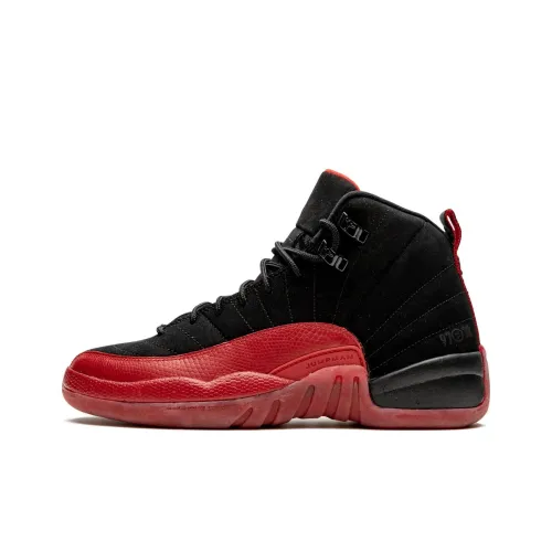 Jordan Air Джордан 12 Ретро Flu Game 2009 Высокие Топы Детские Баскетбольные Кроссовки Красные Подростки