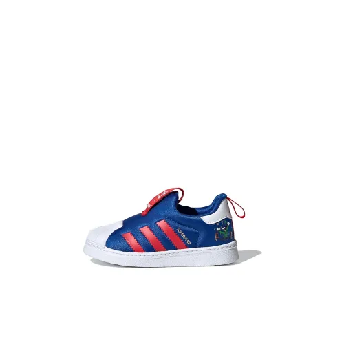 Disney x Adidas Originals SUPERSTAR 360 Противоскользящая устойчивая к истиранию низкий топ обувь для малышей синий для младенцев и малышей