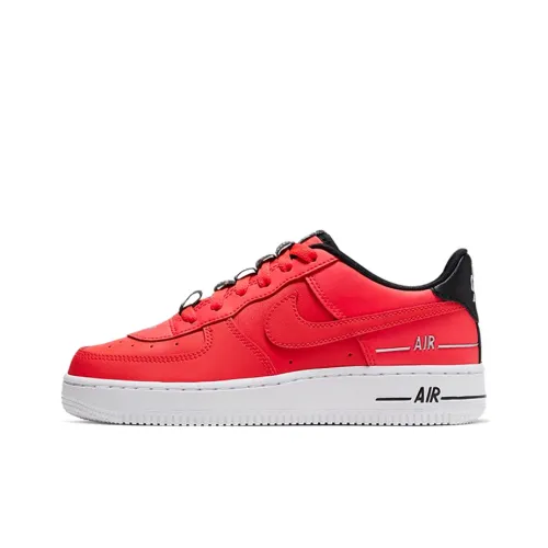 Nike Air FORCE 1 LV8 3 Low Топ Детские Скейтбординги Красный черный Подростки