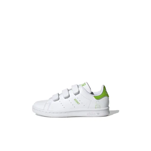 Adidas Originals STAN SMITH Collection CF C Low Топ Детские Скейтбординги Бело-зеленый Children Возраст 3-7 лет
