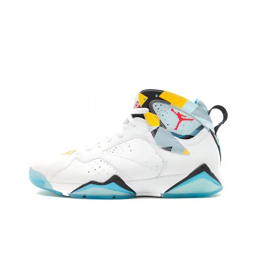 Jordan Air JORDAN 7 Ретро N7 Non Slip Легкий MID Топ Винтажные баскетбольные кроссовки Мужской Белый