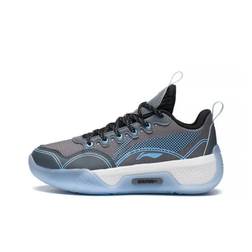 LINING YOUNG Yushuai Низкие противоскользящие амортизаторы Низкий топ Баскетбольные кроссовки Тень Серый Молния Серый