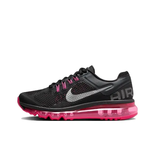 Nike Air Max 2013 Устойчивый к истиранию Низкий Топ Детская Беговая Обувь Черный Красный