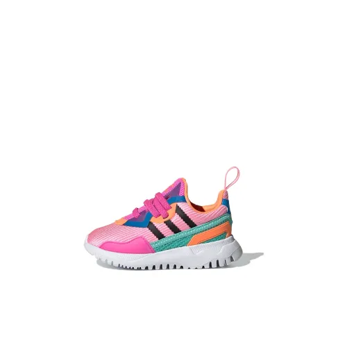 Adidas Originals Flex Collection El I Slip Resistant Низкие Кеды Малыша Розовые Черные Синие Infant And Toddler