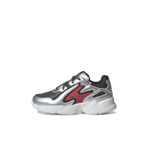 Adidas Originals YUNG 96 CHASM Slip-resistant Low Top Kids Lifestyle Shoes Silver Red White Children Aged 3-7 Years Adidas Originals YUNG 96 CHASM Slip-resistant Низкий Топ Детские Лайфстайл Обувь Серебряный Красный Белый Дети Возраст 3-7 Лет