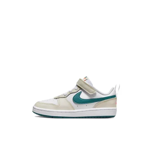 nike Court Borough 2 Low Топ Детские Скейтбординги Бело-зеленый Children Возраст 3-7 лет